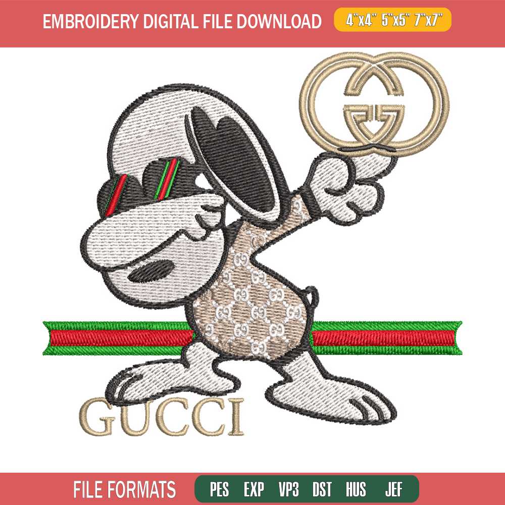 Dog cute gucci Embroidery Design, Gucci Embroidery, Embroidery File, Logo shirt, Sport Embroidery, Digital download..jpg