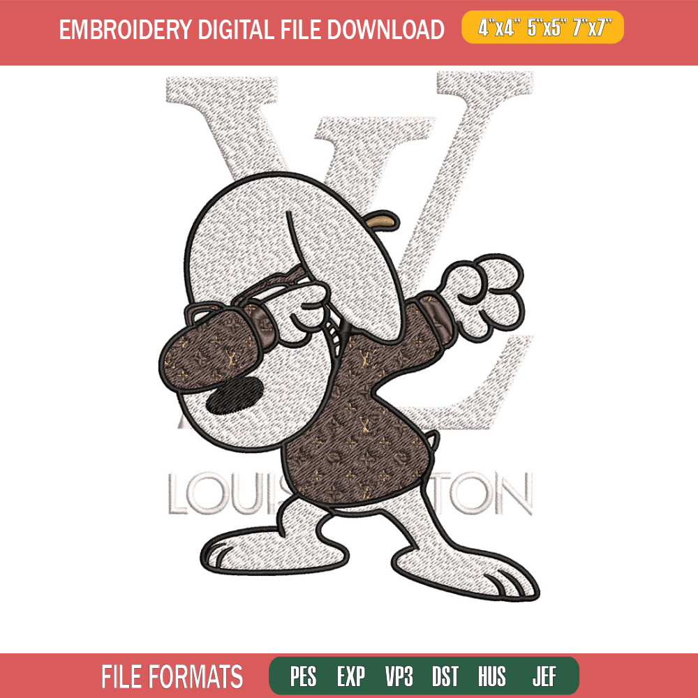 Dog louis vuitton Embroidery Design, LV Embroidery, Brand Embroidery, Embroidery File, Logo shirt, Digital download.jpg