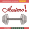 Dumbbell Logo embroidery design, logo embroidery, logo design, Embroidery file, logo shirt, Instant download..jpg