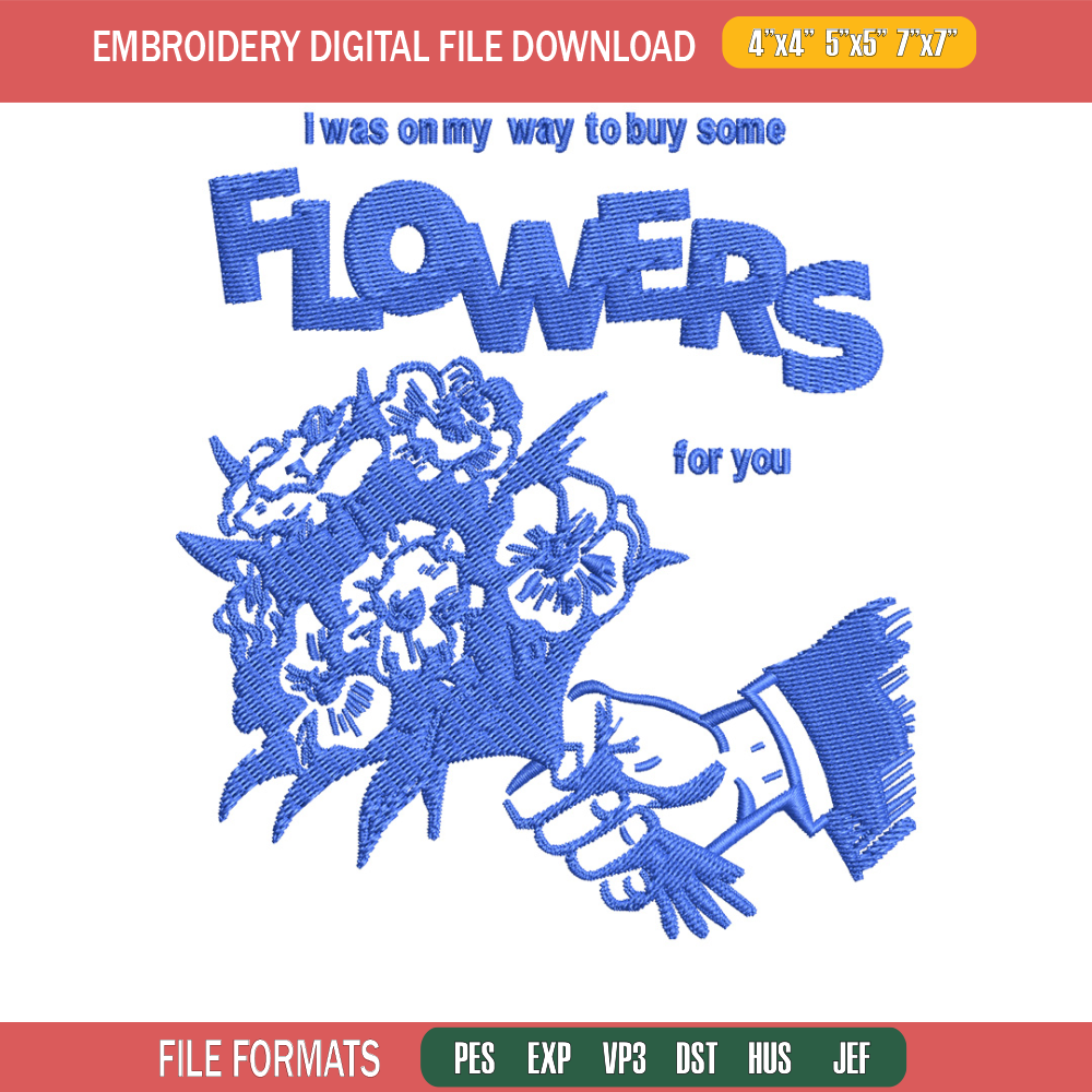 Flower for you embroidery design, Flower embroidery, Embroidery file, Embroidery shirt, Emb design, Digital download.jpg