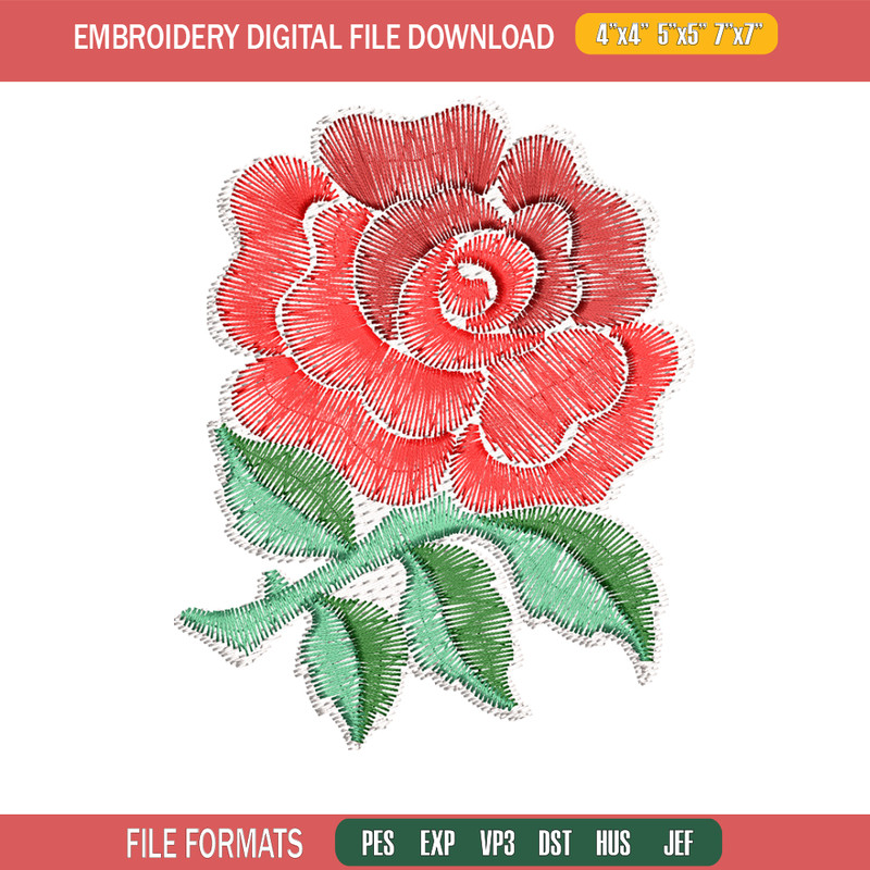 Flower Rose embroidery design, Flower Rose logo embroidery, logo design, Embroidery shirt, logo shirt, Instant download.jpg