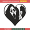 Ghostface Heart embroidery design, Ghostface Heart embroidery, logo design, embroidery file, Digital download..jpg