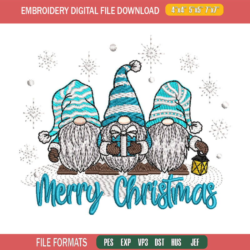 Gnomes embroidery design, Chrismas embroidery, Embroidery shirt, Embroidery file, Anime design, Digital download.jpg