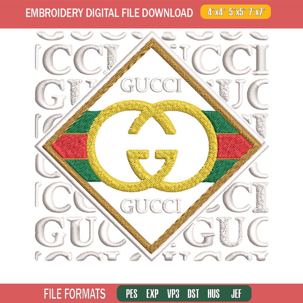 Gucci design Embroidery Design, Gucci Embroidery, Brand Embroidery, Logo shirt, Embroidery File, Digital download.jpg