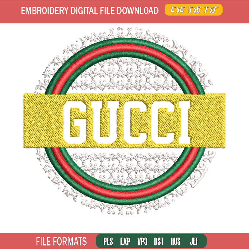 Gucci logo Embroidery Design, Gucci Embroidery, Brand Embroidery, Logo shirt, Embroidery File, Digital download.jpg