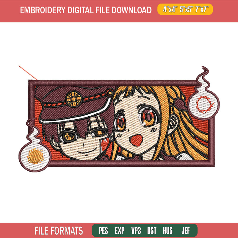 Hanako yashiro embroidery design, Hanako embroidery, Anime design, Embroidery shirt, Embroidery file, Digital download.jpg