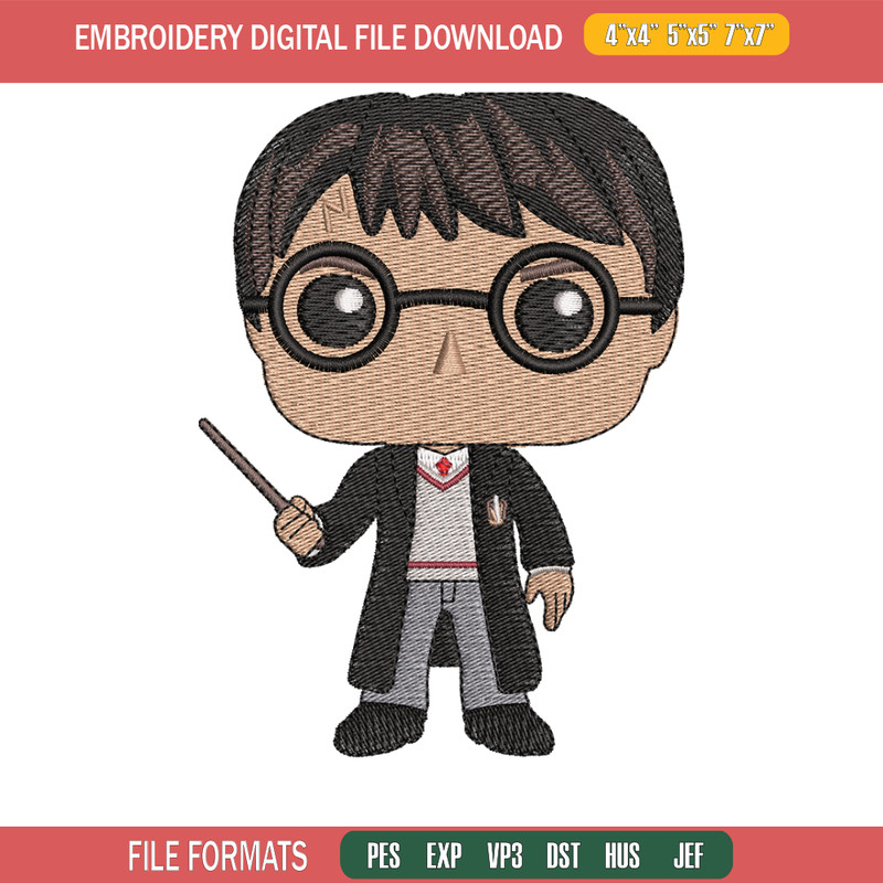 Harry Potter embroidery design, Harry Potter embroidery, movie design, movie shirt, Embroidery file, Digital download..jpg