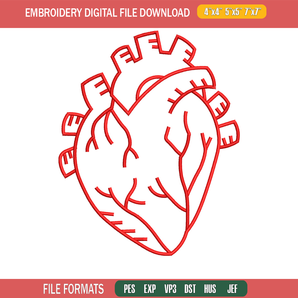 Heart real life embroidery design, Heart embroidery, Embroidery file, Embroidery shirt, Emb design, Digital download.jpg