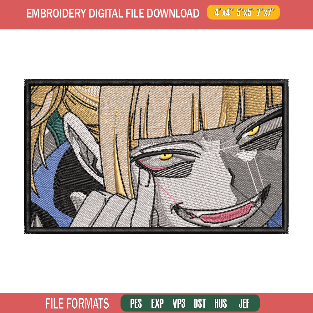 Himiko toga box embroidery design, Mha embroidery, Anime design, Embroidery shirt, Embroidery file, Digital download.jpg