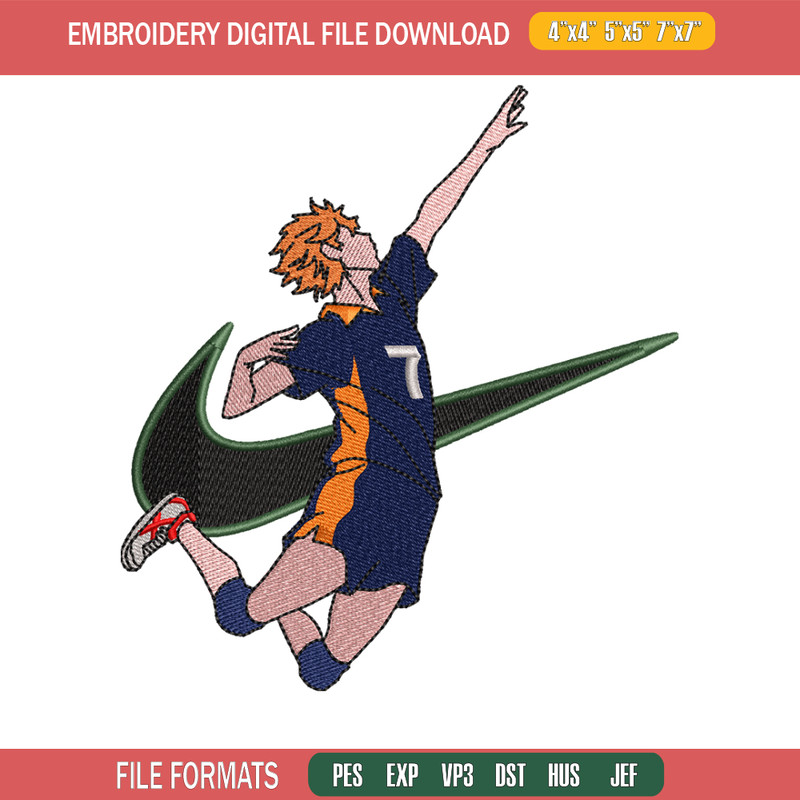 Hinata Shouyou Nike embroidery design, haykiuu embroidery, Nike design, anime design, anime shirt, Digital download.jpg