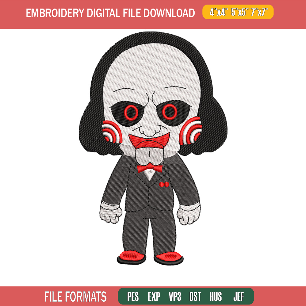 Horror man embroidery design, Horror embroidery, Embroidery file,Embroidery shirt, Emb design, Digital download.jpg