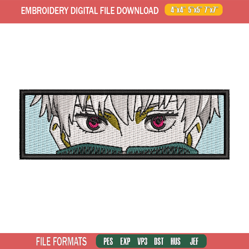 Inumaki Toge embroidery design, Jujutsu embroidery, Anime design, Embroidery shirt, Embroidery file, Digital download.jpg