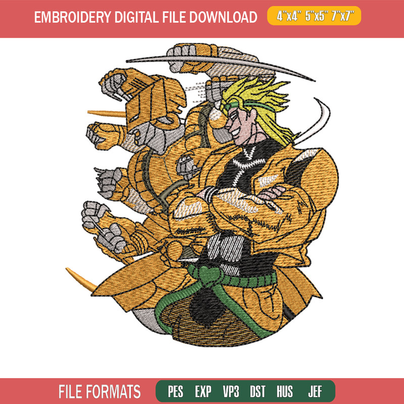 Jojo bizarre embroidery design, Jojo bizarre embroidery, Anime design, Embroidery file, Anime shirt, Instant download..jpg