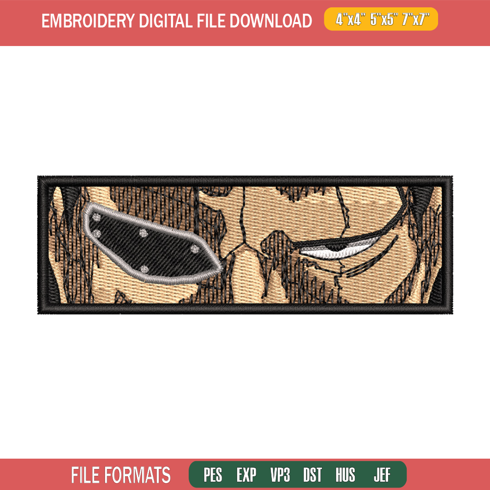 Kenpachi eyes embroidery design, Bleach embroidery, Anime design, Embroidery shirt, Embroidery file, Digital download.jpg