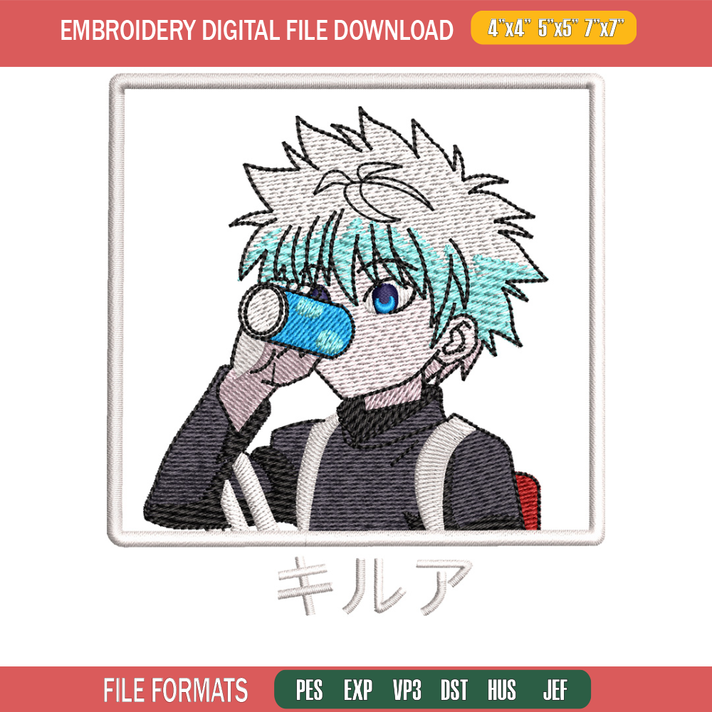 Killua box embroidery design, Hxh embroidery, Embroidery file, Embroidery shirt, Emb design, Digital download.jpg