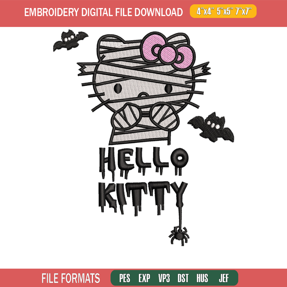 Ktitty halloween embroidery design, Halloween embroidery, Embroidery file,Embroidery shirt, Emb design, Digital download.jpg