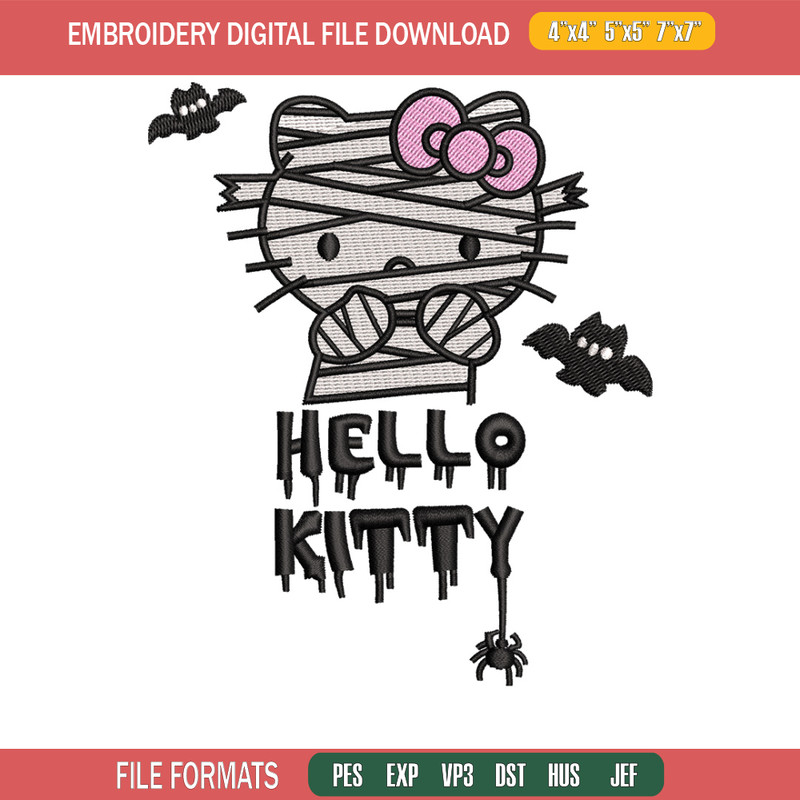 Ktitty halloween embroidery design, Halloween embroidery, Embroidery file,Embroidery shirt, Emb design, Digital download.jpg