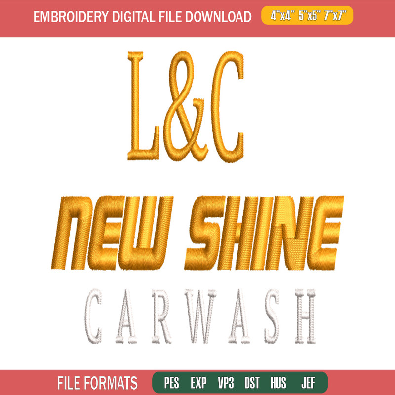 L&C New shine embroidery design, L&C New shine embroidery, logo design, embroidery file, logo shirt, Digital download..jpg