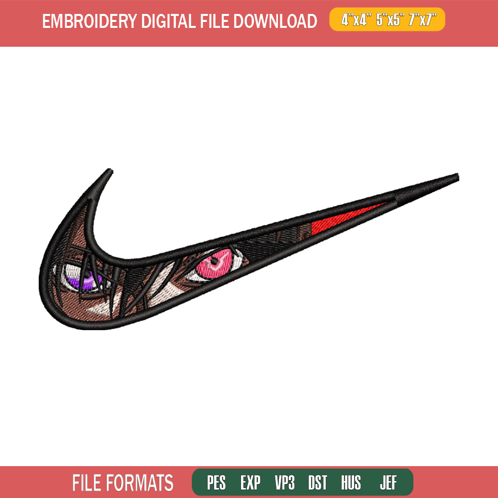 Lelouch nike embroidery design, Code Geass embroidery, Nike design, Embroidery shirt, Embroidery file, Digital download.jpg