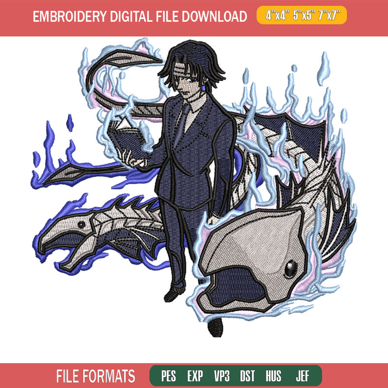 Lucilfer embroidery design, Bleach embroidery, Anime design, Embroidery shirt, Embroidery file, Digital download.jpg