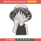 Luffy nose embroidery design, One piece embroidery, Anime design, Embroidery file, Embroidery shirt, Digital download.jpg