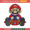 Mario car embroidery design, Super Mario bros embroidery, game design, logo design, game shirt, Digital download..jpg