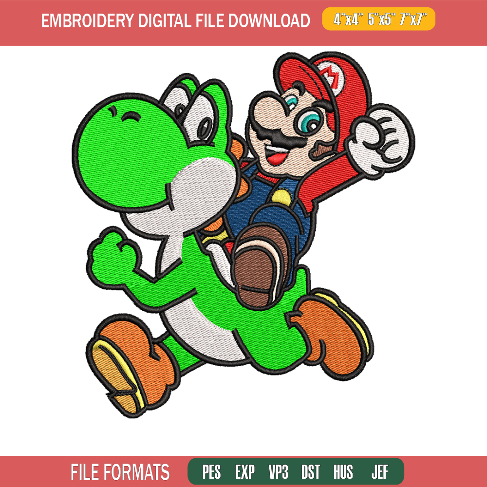 Mario game embroidery design, Mario game embroidery, logo design, Embroidery file, game shirt, Instant download..jpg