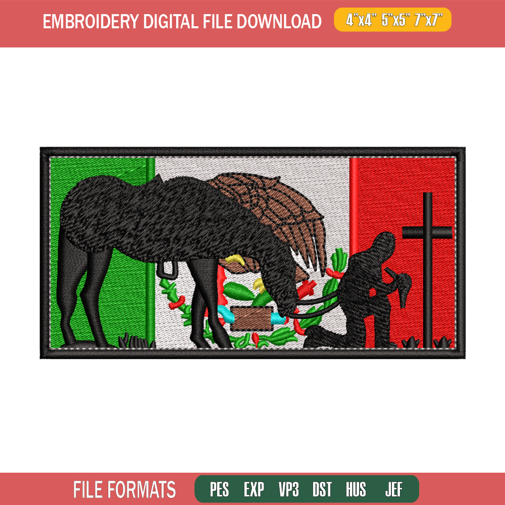 Mexico flah embroidery design, Mexico Flah embroidery, logo design, Embroidery file, logo shirt, Instant download..jpg