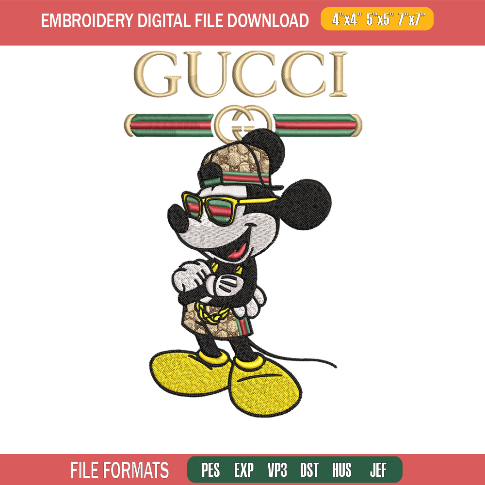 Mickey gucci Embroidery Design,Gucci Embroidery, Embroidery File, Logo shirt, Sport Embroidery, Digital download.jpg