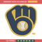 Milwaukee Brewers logo Embroidery, MLB Embroidery, Sport embroidery, Logo Embroidery, MLB Embroidery design.jpg