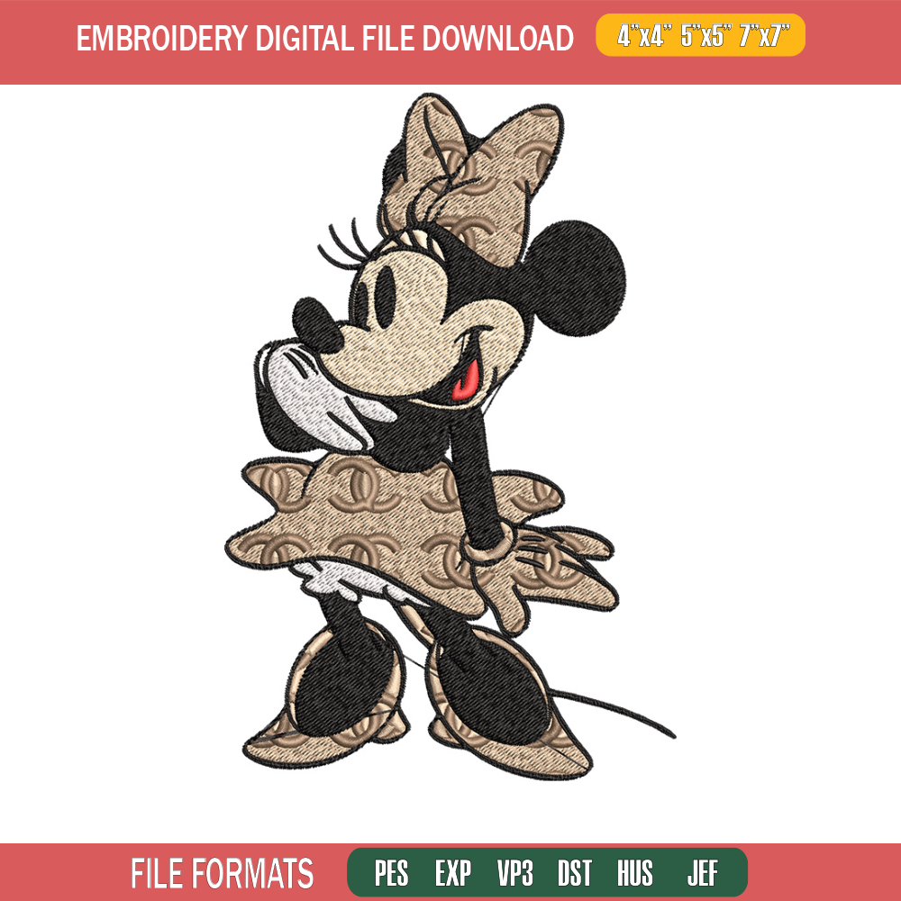 Minnie fun gucci Embroidery Design, Gucci Embroidery, Brand Embroidery, Logo shirt, Embroidery File, Digital download.jpg