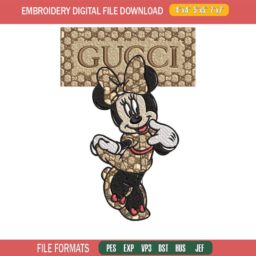 Minnie gucci Embroidery Design, Disney Embroidery, Embroidery File, Brand Embroidery, Logo shirt, Digital download.jpg
