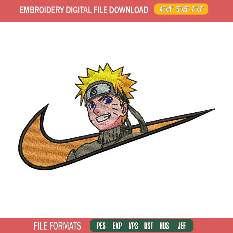 Naruto smile Nike Nike embroidery design, Naruto embroidery, Nike design, anime design, anime shirt, Digital download.jpg