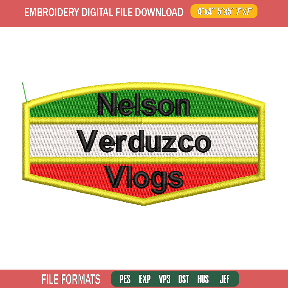 Nelson verduzco vlogs logo embroidery design, logo embroidery, Embroidery shirt, logo design, Digital download..jpg