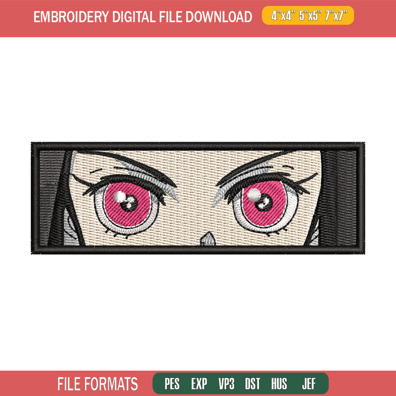 Nezuko eyes embroidery design, Neuzko embroidery, Anime design, Embroidery shirt, Embroidery file, Digital download.jpg