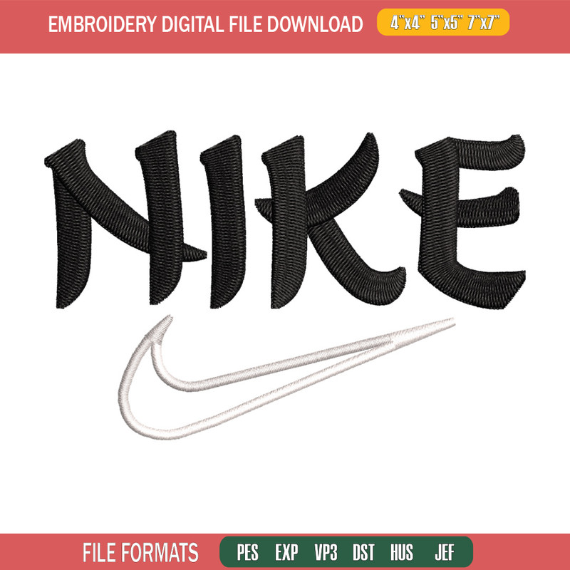 Nike black embroidery design, Nike embroidery, Nike design, Embroidery shirt, Embroidery file,Digital download.jpg