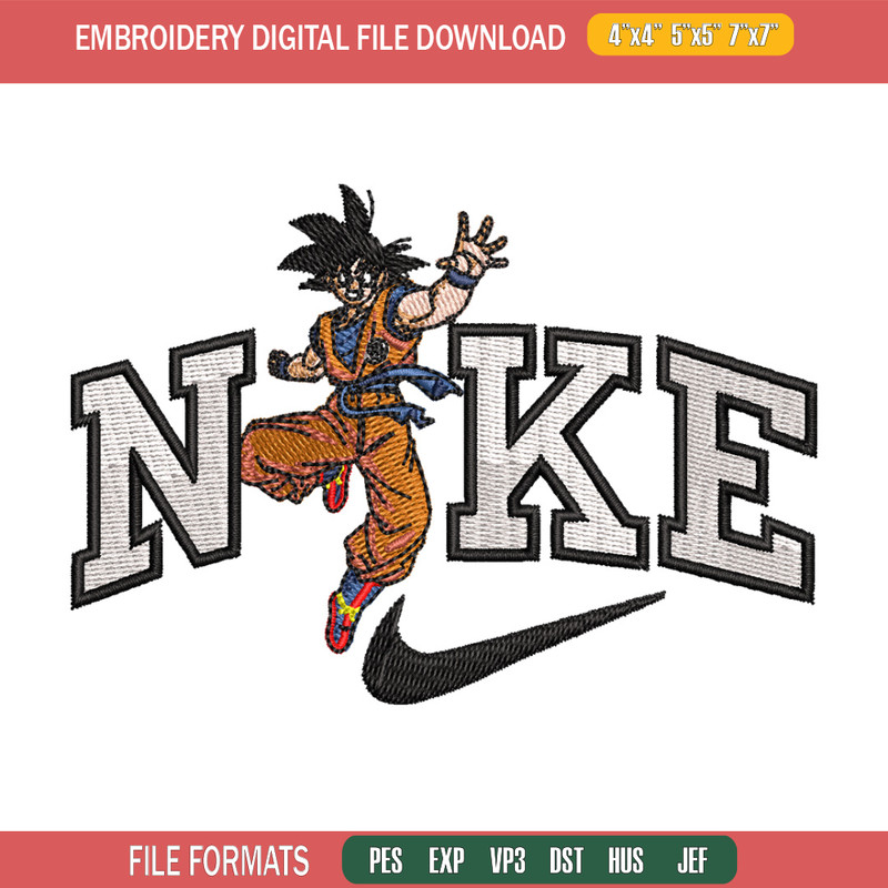 Nike goku man embroidery design, Nike embroidery, Anime design, Embroidery shirt, Embroidery file, Digital download.jpg