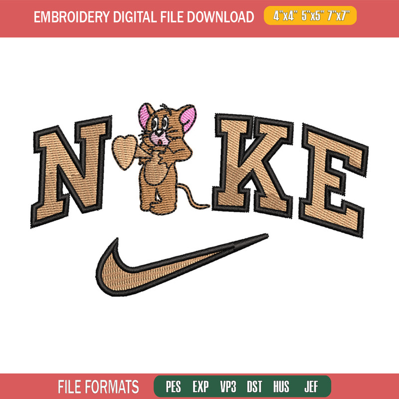 Nike jerry embroidery design, Jerry embroidery, Nike design, Embroidery shirt, Embroidery file, Digital download.jpg