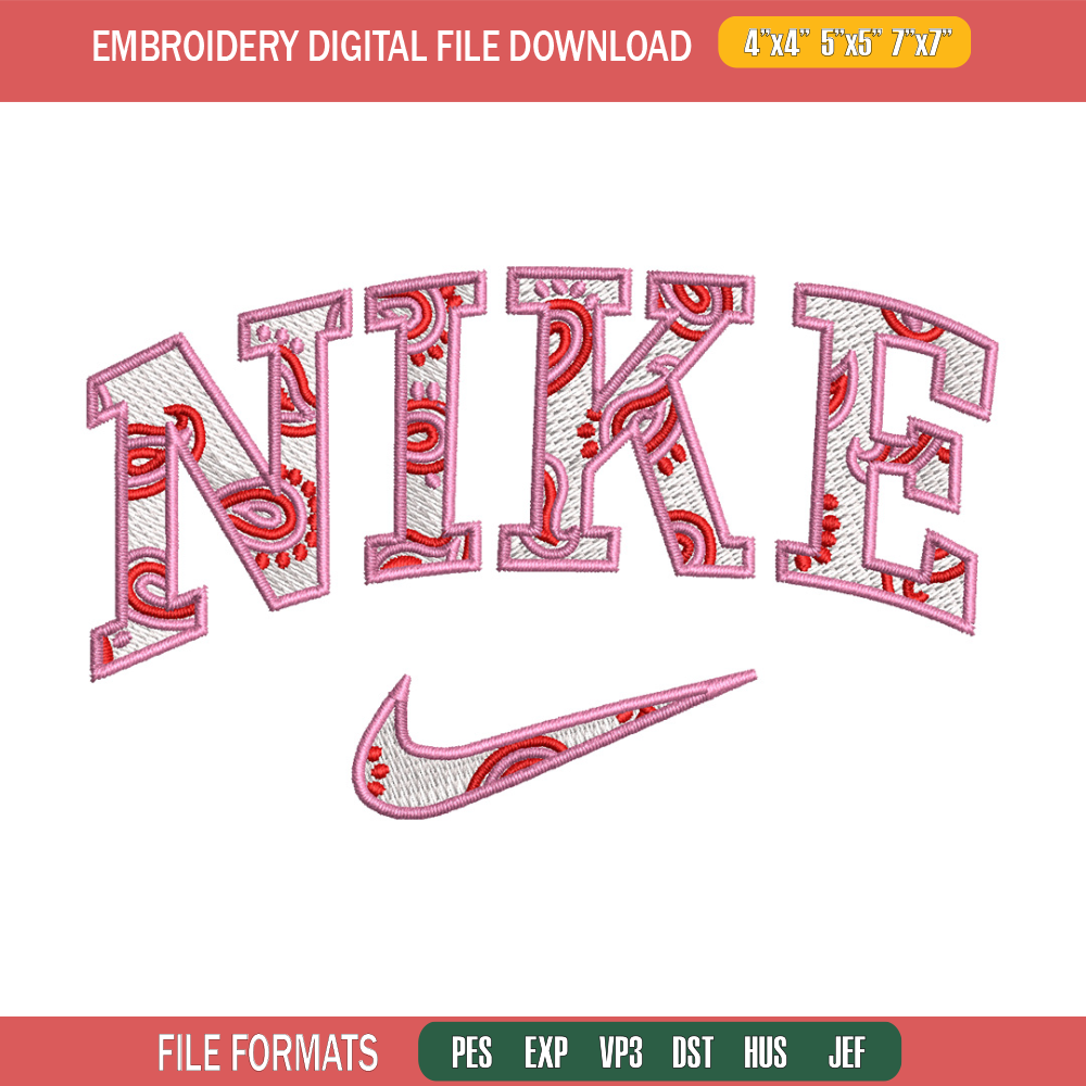 Nike pink embroidery design, Nike embroidery, Emb design, Embroidery shirt, Embroidery file, Digital download.jpg