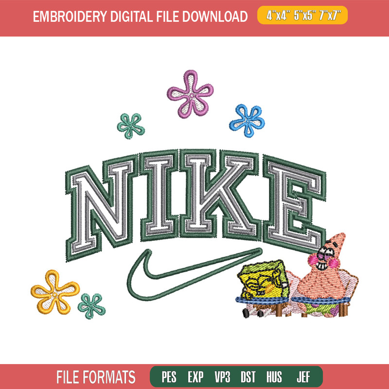 Nike spongebob embroidery design, Spongebob embroidery, Nike design, Embroidery shirt, Embroidery file,Digital download.jpg