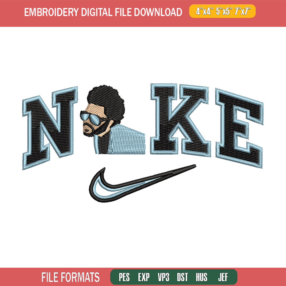 Nike weeknd embroidery design, The weeknd embroidery, Nike design, Embroidery shirt, Embroidery file, Digital download.jpg