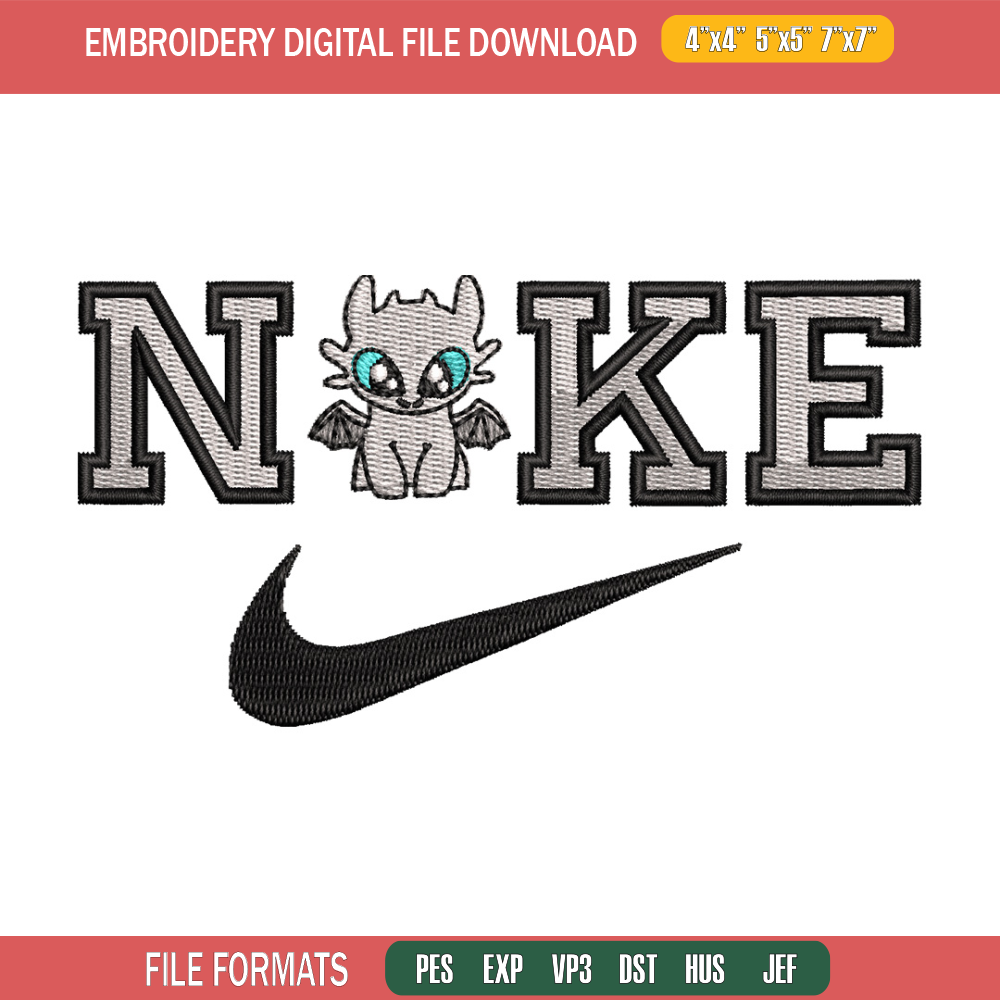 Nike x dragon black embroidery design, Dragon embroidery, Nike design,Embroidery shirt,Embroidery file, Digital download.jpg