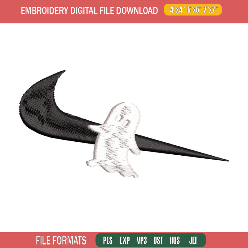 Nike x ghost embroidery design, Horror embroidery, Nike design, Embroidery shirt, Embroidery file,Digital download.jpg