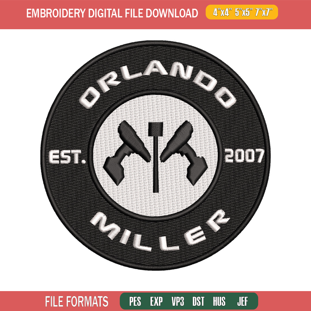 Orlando Miller Installations embroidery design, logo embroidery, logo design, embroidery file, Digital download..jpg