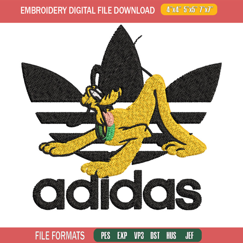 Pluto adidas Embroidery Design, Adidas Embroidery, Brand Embroidery, Embroidery File,Logo shirt,Digital download.jpg