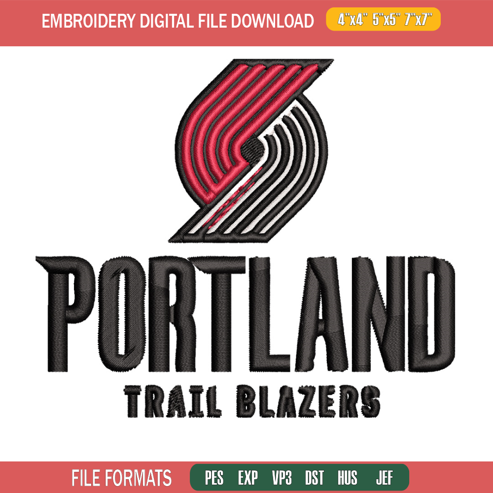 Portland Trail Blazers logo Embroidery, NBA Embroidery, Sport embroidery, Logo Embroidery, NBA Embroidery design.jpg