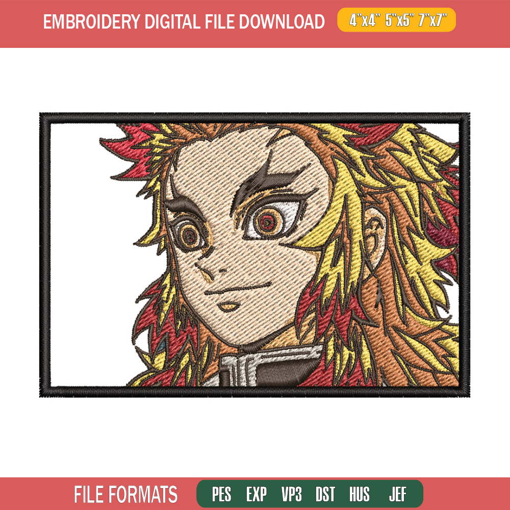 Rengoku embroidery design, Rengoku embroidery, Embroidery shirt, Embroidery file, Anime design, Digital download.jpg