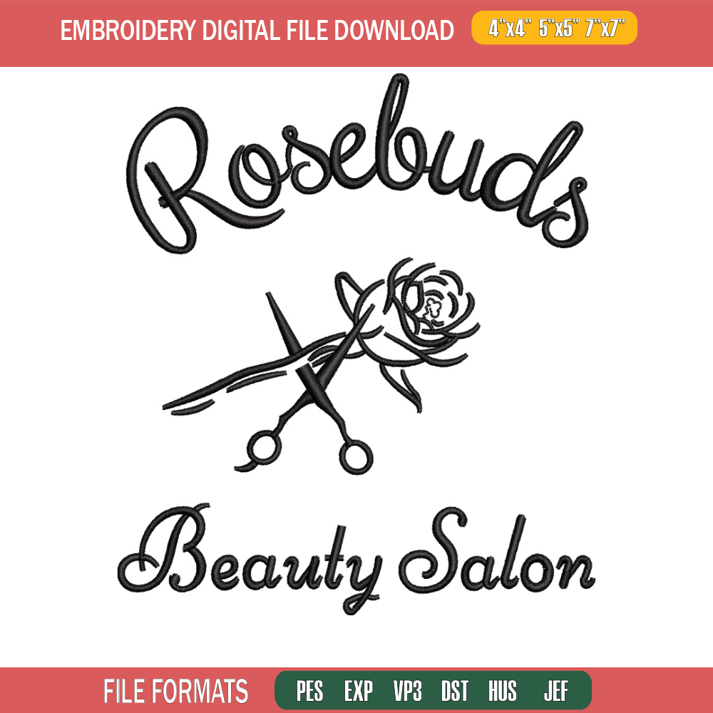 Rosebudes embroidery design, Beauty salon embroidery, Emb design, Embroidery shirt, Embroidery file, Digital download.jpg