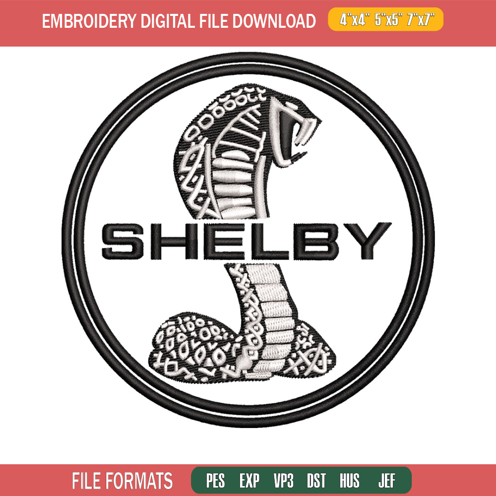 Shelby circle embroidery design, Logo embroidery, Emb design, Embroidery shirt, Embroidery file, Digital download.jpg