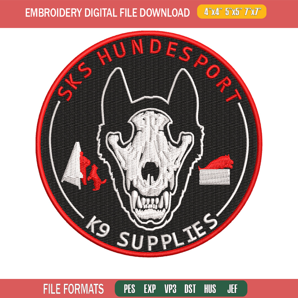 Sks hundesport embroidery design, Sks embroidery, Logo design, Embroidery shirt, Embroidery file, Digital download.jpg